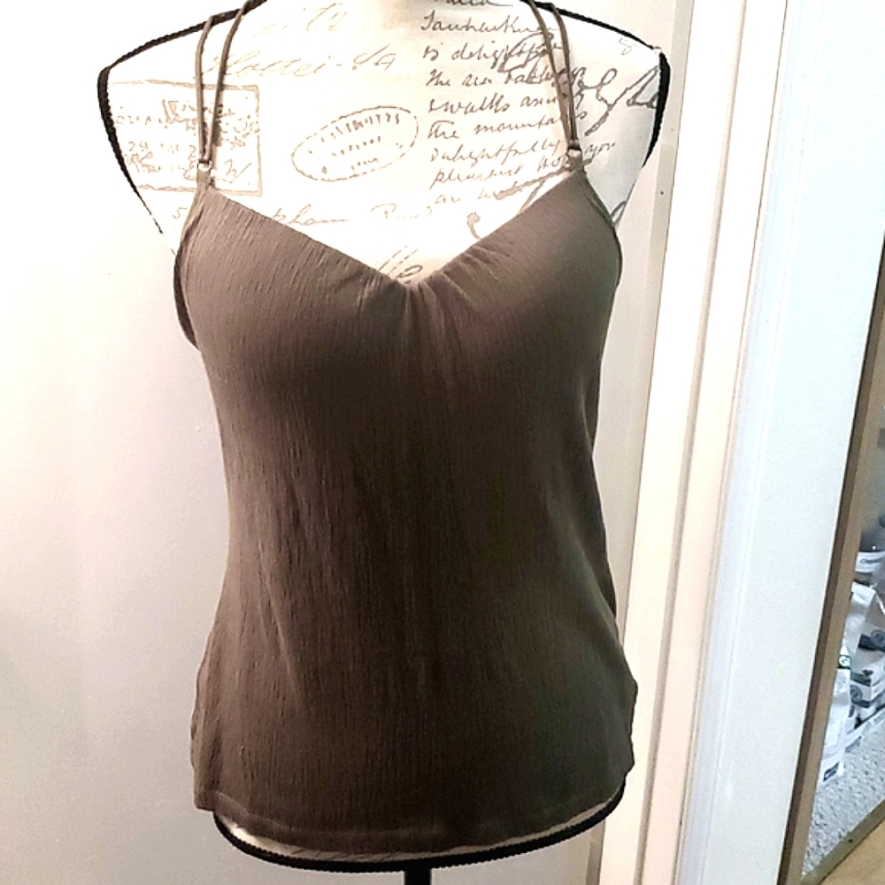 Olive green Racerback tank top size Medium
